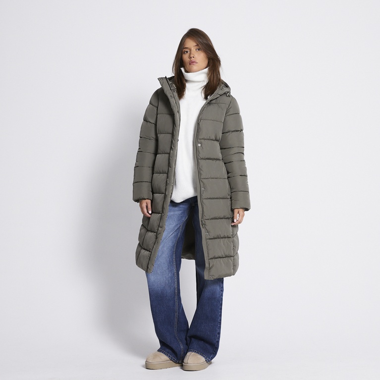 Long puffer jacket "Penny" Forest Green